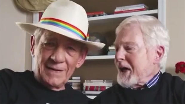 Watch Ian Mckellen Celebrates Same Sex Marriage Ruling With Lots Of