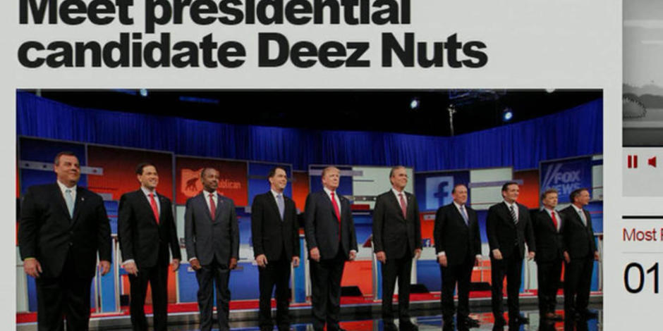 Deez Nuts gaining momentum in presidential race - News videos news ...