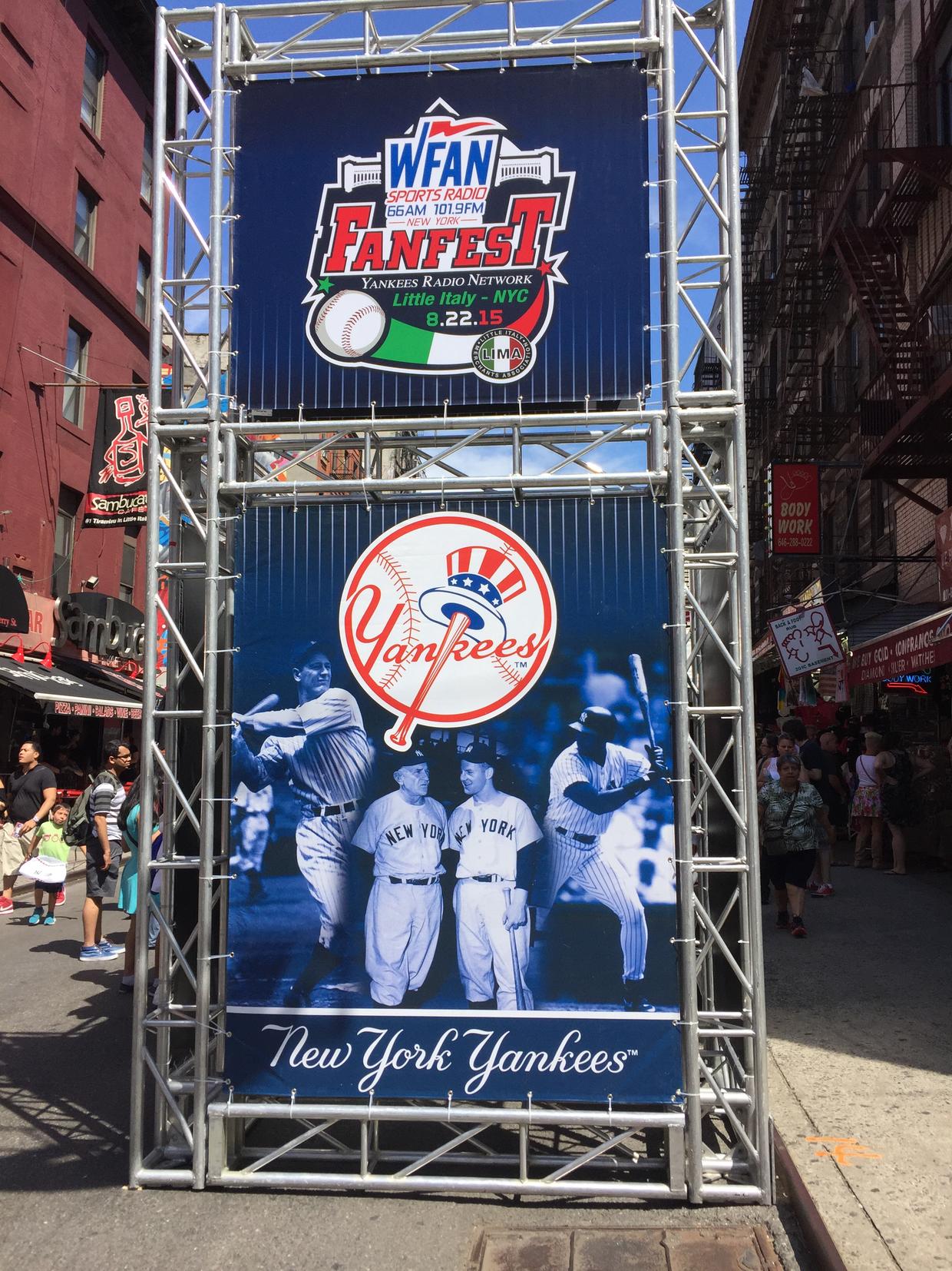 WFAN's Yankees Radio Network FanFest In Little Italy CBS New York