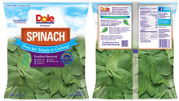 Dole Recalls Spinach Salad Due To Salmonella Contamination Cbs News