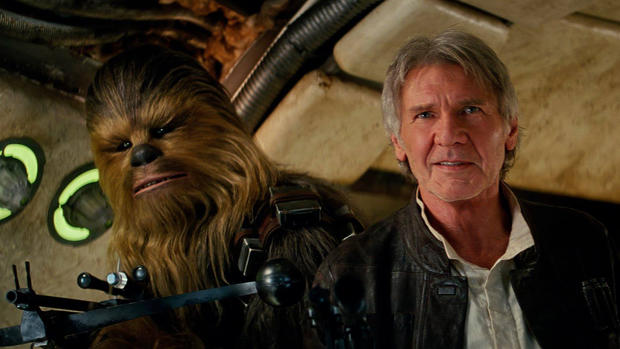 Chewbacca &amp; Han Solo in 'Star Wars: The Force Awakens' 