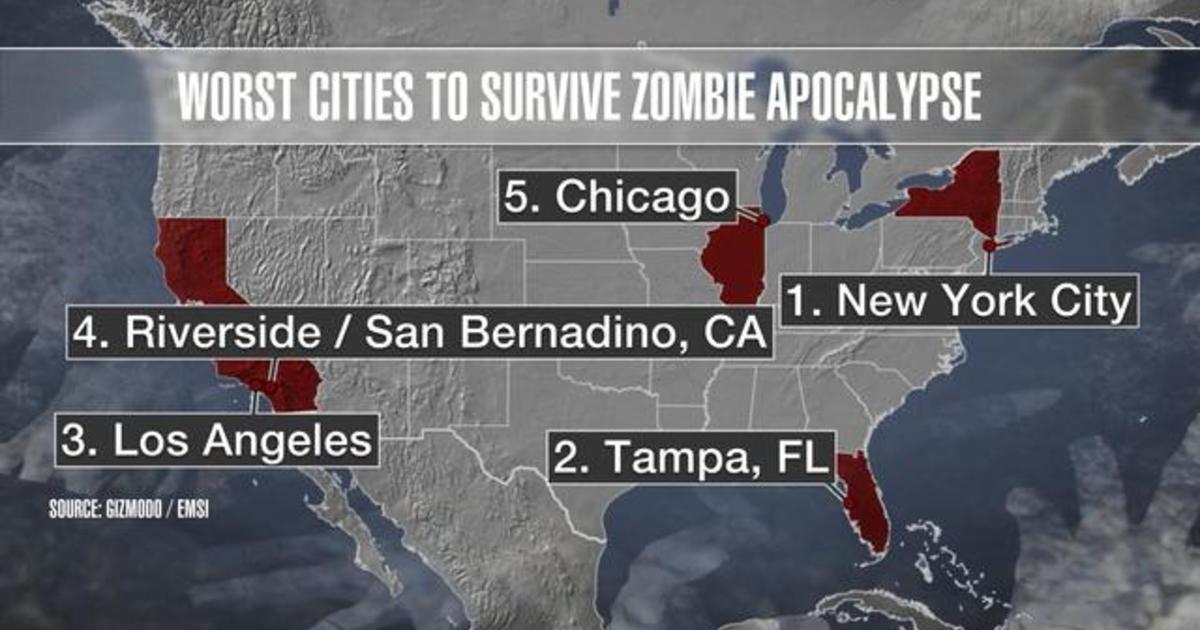 What Cities Will Survive The Zombie Apocalypse Cbs News