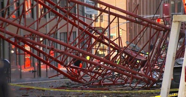 Watch New video of NYC crane collapse CBS News