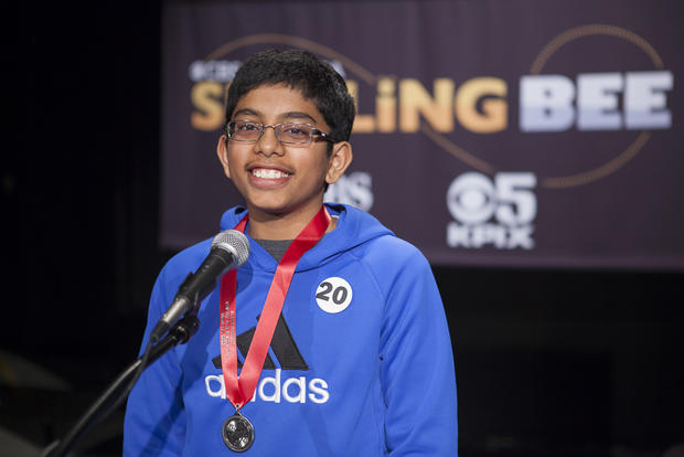 20 - Rutvik Gandhasri, Chaboya Middle School, San Jose - Winner of 2016 CBS Bay Area Spelling Bee 