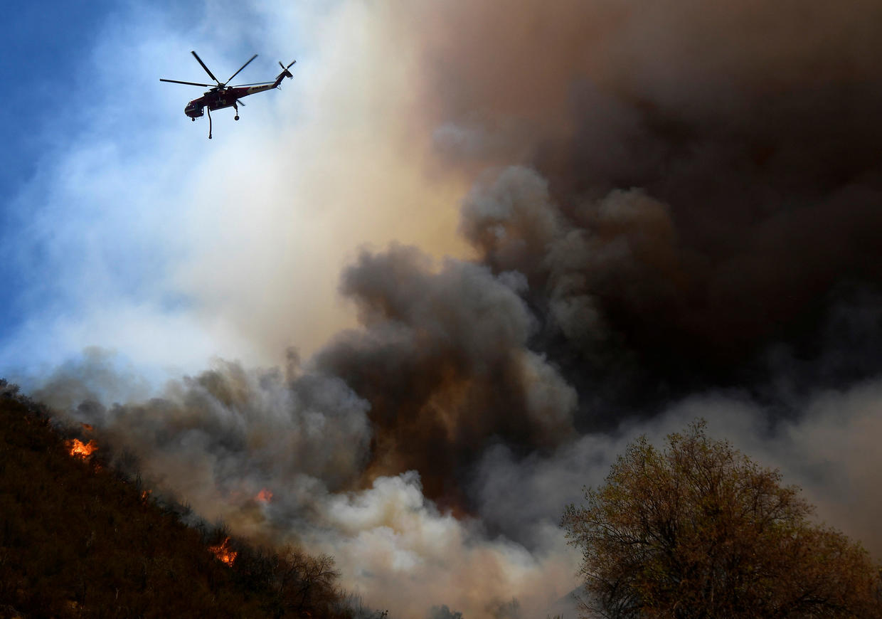 Wildfire Explodes Outside Los Angeles Cbs News 8431