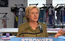 Hillary Clinton visits factory that employs refugees 