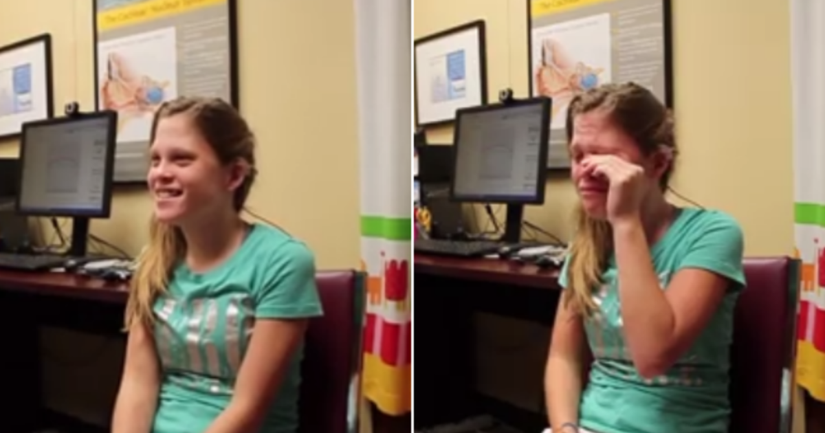 Hearingimpaired Teen In Tears After Hearing Moms Voice Clearly For