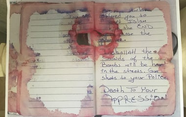 Blood-stained journal of Ahmad Khan Rahimi