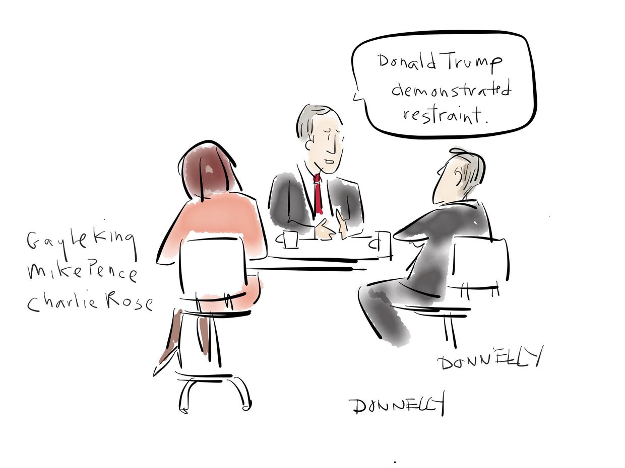 Sketches of "CBS This Morning" behind the scenes by resident cartoonist