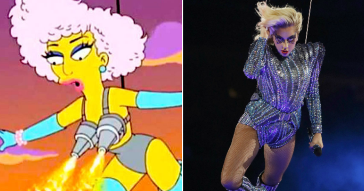 The Simpsons Predicted Lady Gagas Super Bowl Performance In 2012 Cbs News 