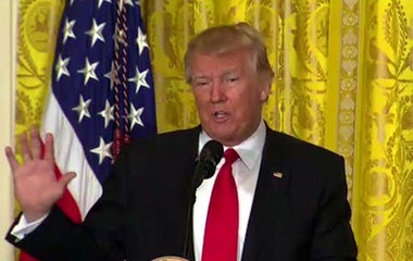 Full video: President Trump's impromptu press conference