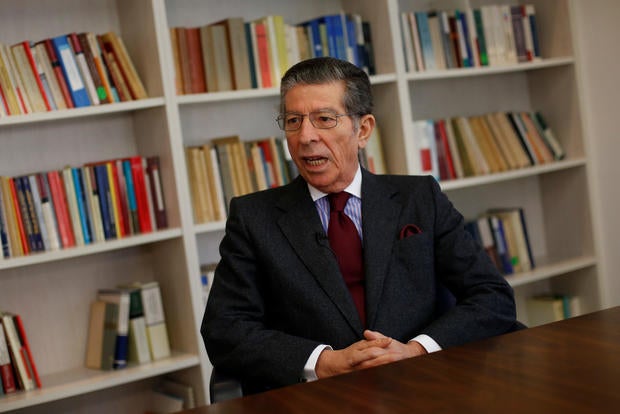 Manuel Magalhaes Silva, the lawyer of former CIA agent Sabrina de Sousa, attends an interview with Reuters in Lisbon