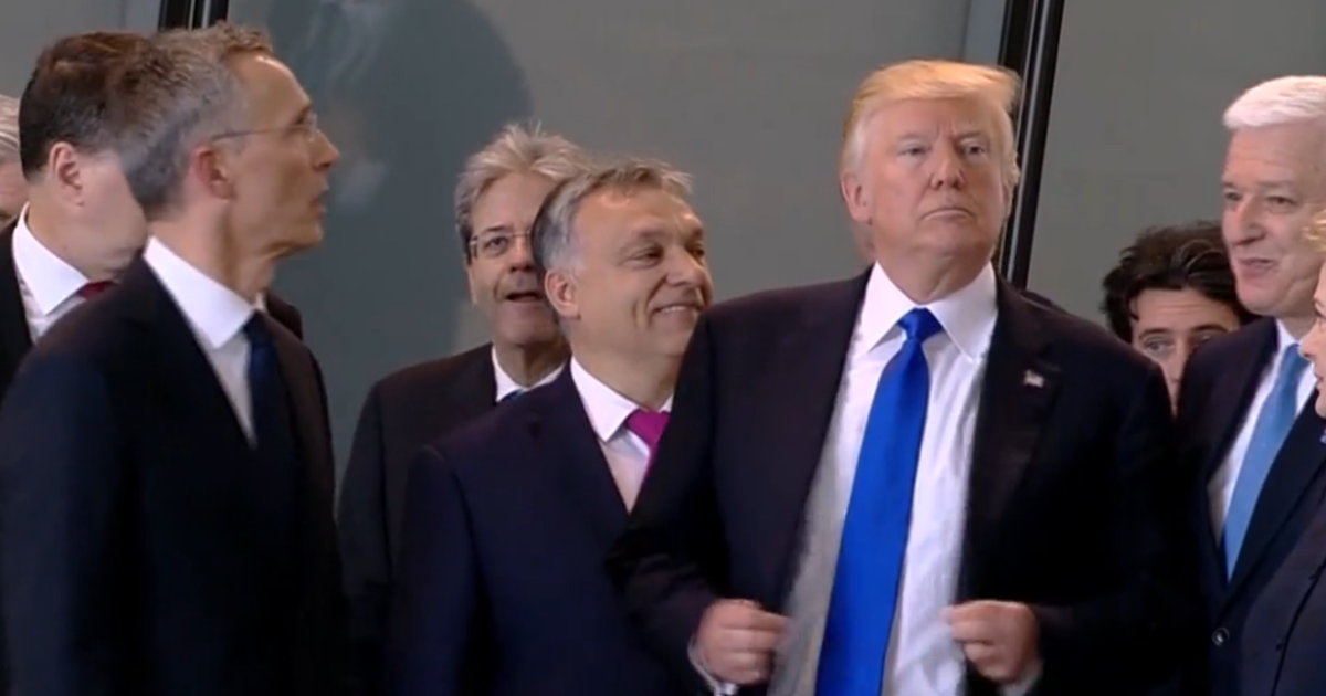 Trump shoves prime minister of Montenegro - CBS News