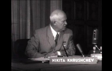 Nikita Khrushchev on Face the Nation in 1957