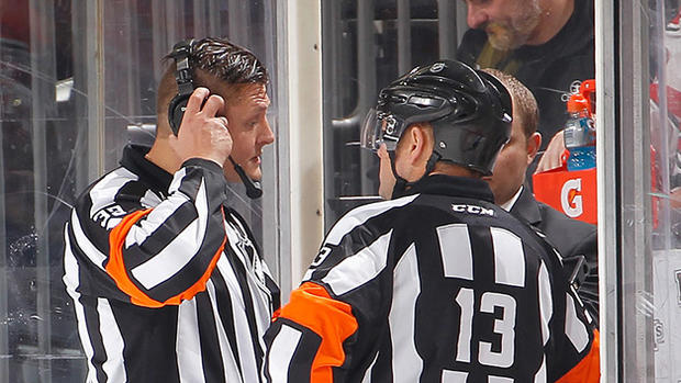NHL referees offside review - Carolina Hurricanes v New Jersey Devils 