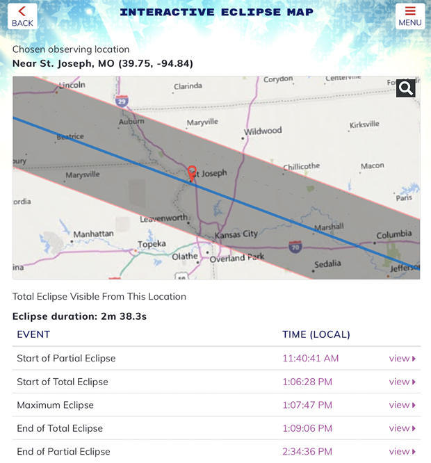 The August solar eclipse There's an app for that CBS News