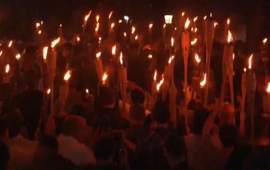 White nationalists march on University of Virginia to protest statue removal
