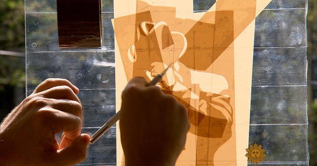 Creating art with tape and scalpel