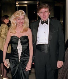Billionaire Donald Trump and his wife Ivana arrive