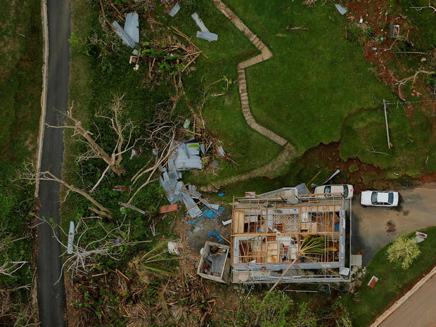 The contents of a damaged home can be seen as recovery efforts continue following Hurricane Maria near town of Comerio, Puerto Rico 