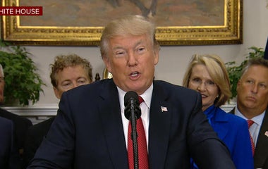 President Trump signs executive sequence on health caring