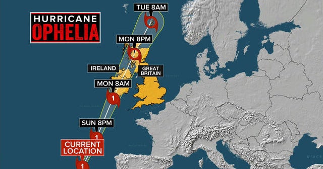 British Isles brace for Hurricane Ophelia