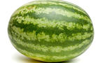 A ripe watermelon isolated on a white background 