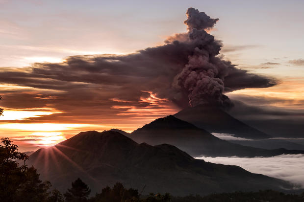 Mount Agung volcano 