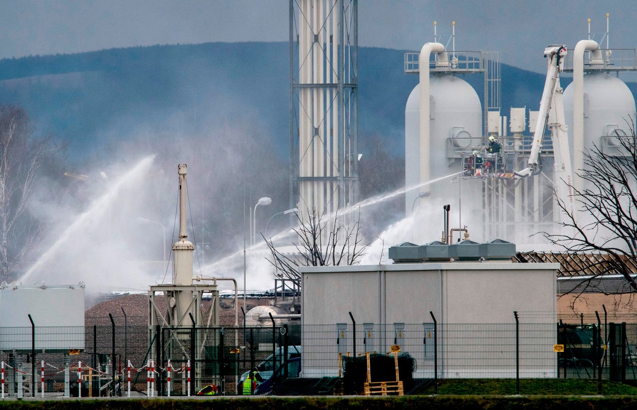 Austria natural gas facility explosion near Vienna in Baumgarten an der