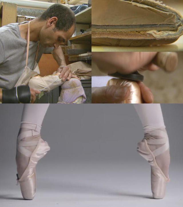 making pointe shoes