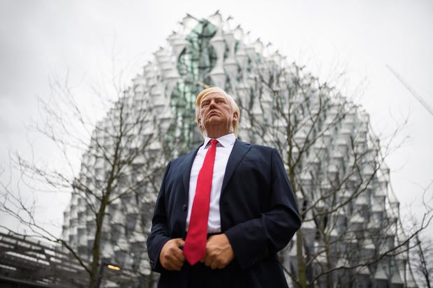 The American Flag Is Raised At The New US Embassy In London