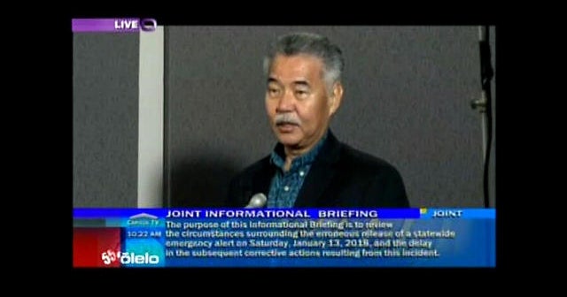 Hawaii lawmakers hold briefing on false ballistic alert
