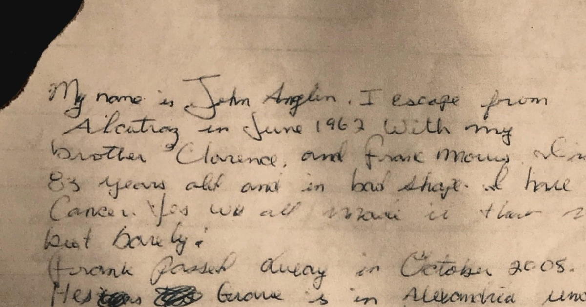 Alcatraz letter: Nephew of inmate weighs in on mystery 