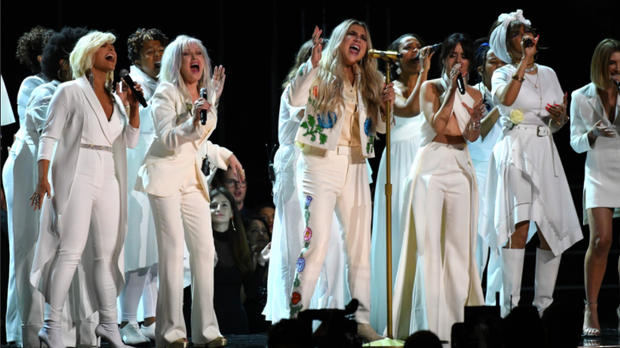 Kesha performs at the Grammys 