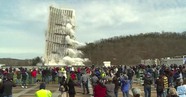 Kentucky building destroyed in controlled explosion CBS News