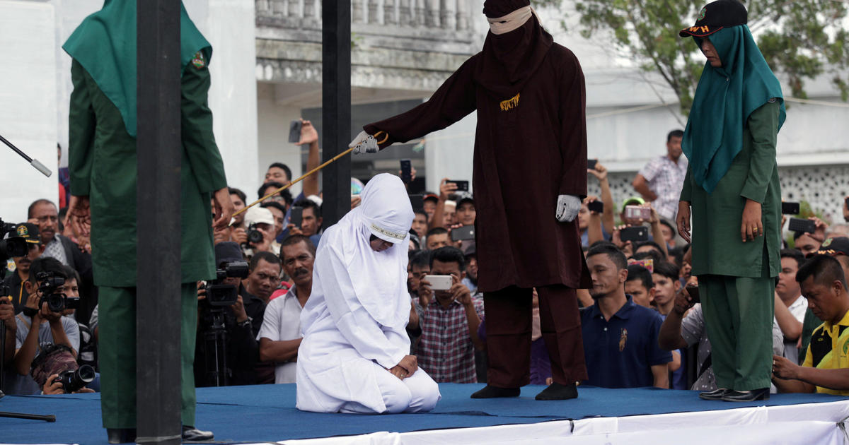 1200px x 630px - Indonesia caning of couples for public affection and women ...