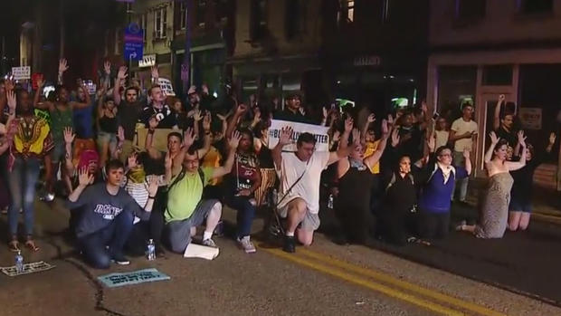 south side antwon rose protest hands up dont shoot 