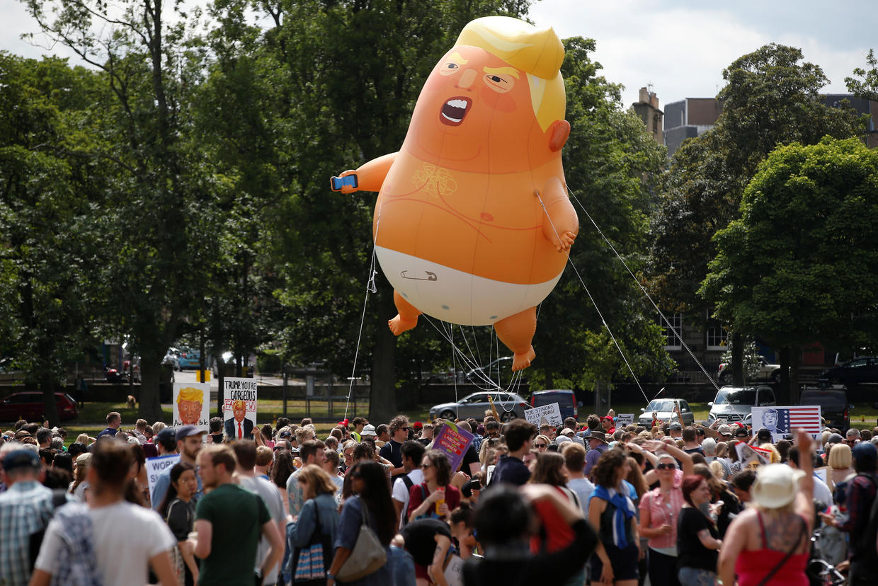 Donald Trump In London Uk Scotland Protests Including The Trump