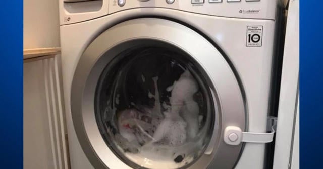 After close call, mom warns others about kids and washing machines