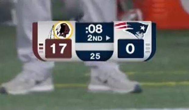 Patriots-Redskins Scoreboard 