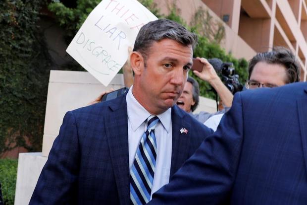 Congressman Duncan Hunter (R-CA) leaves court following his arraignment at federal court in San Diego, 