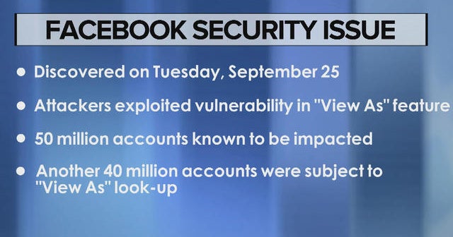 50 million Facebook accounts compromised by hackers CBS News