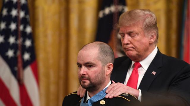U.S. President Donald Trump hosts a White House reception for Congressional Medal of Honor recipients in Washington 