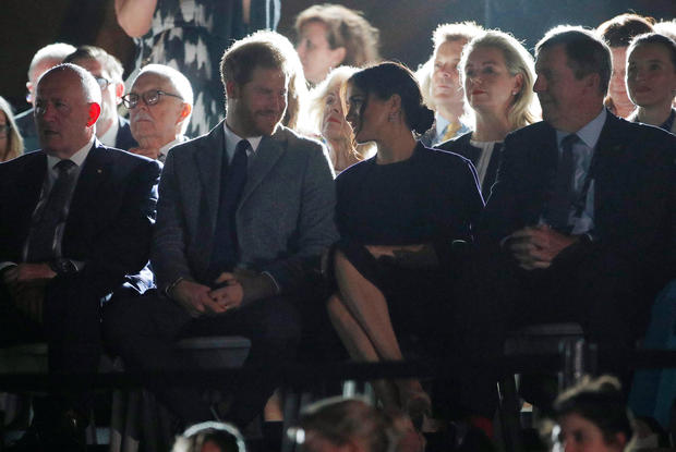 British Prince Harry and his wife Meghan, the Duchess of Sussex, attend the Opening Ceremony of the Invictus Games at the Sydney Opera House 