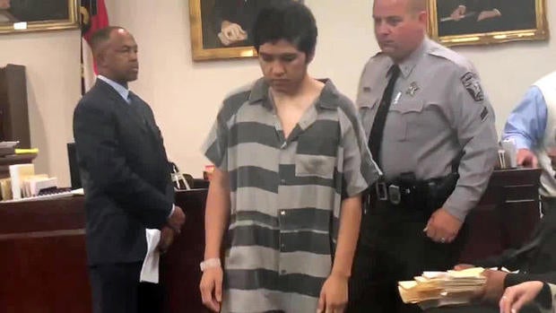 Oliver Funes Machada walks into court in Louisburg, North Carolina, on Oct. 22, 2018.