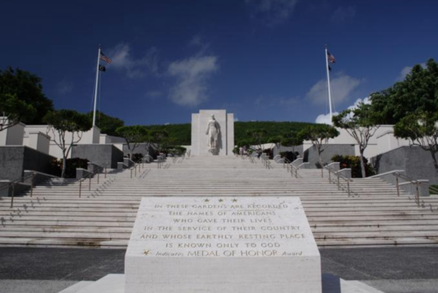 The Honolulu Memorial includes eight Courts of the Missing. 
