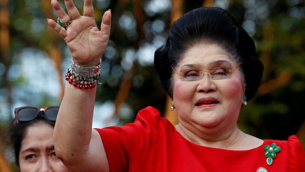 Former Philippines First Lady and current Congresswoman Imelda Marcos waves to supporters in Manila in October 2015 Erik de Castro REUTERS