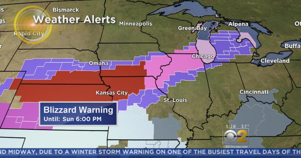 Chicago Forecast Winter Storm Warning, 812 Inches Possible CBS Chicago