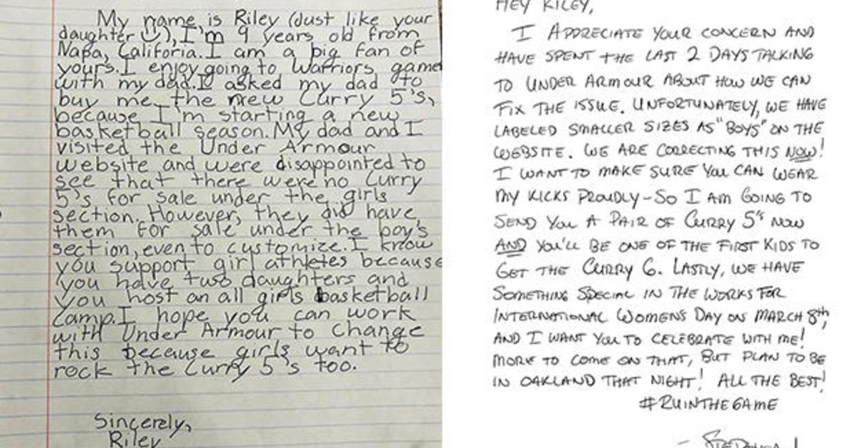 Steph Curry writes letter to 9-year-old 