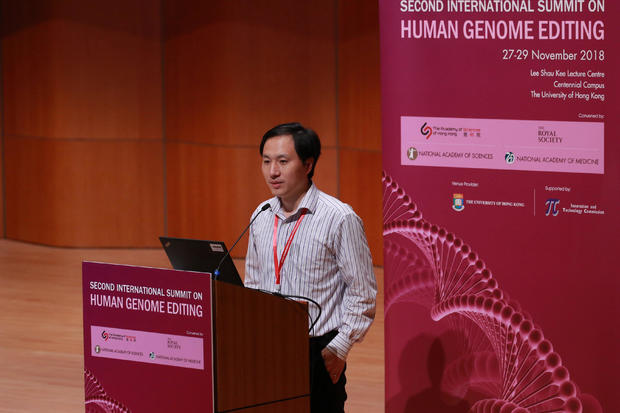 Scientist He Jiankui attends the International Summit on Human Genome Editing at the University of Hong Kong 